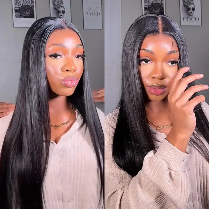 ISEE M-Cap Wear Go Straight 9X6 HD Lace Wig Pre Bleached Tiny Knots Human Hair Wig